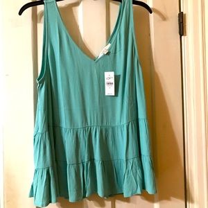Loft ruffle tank top